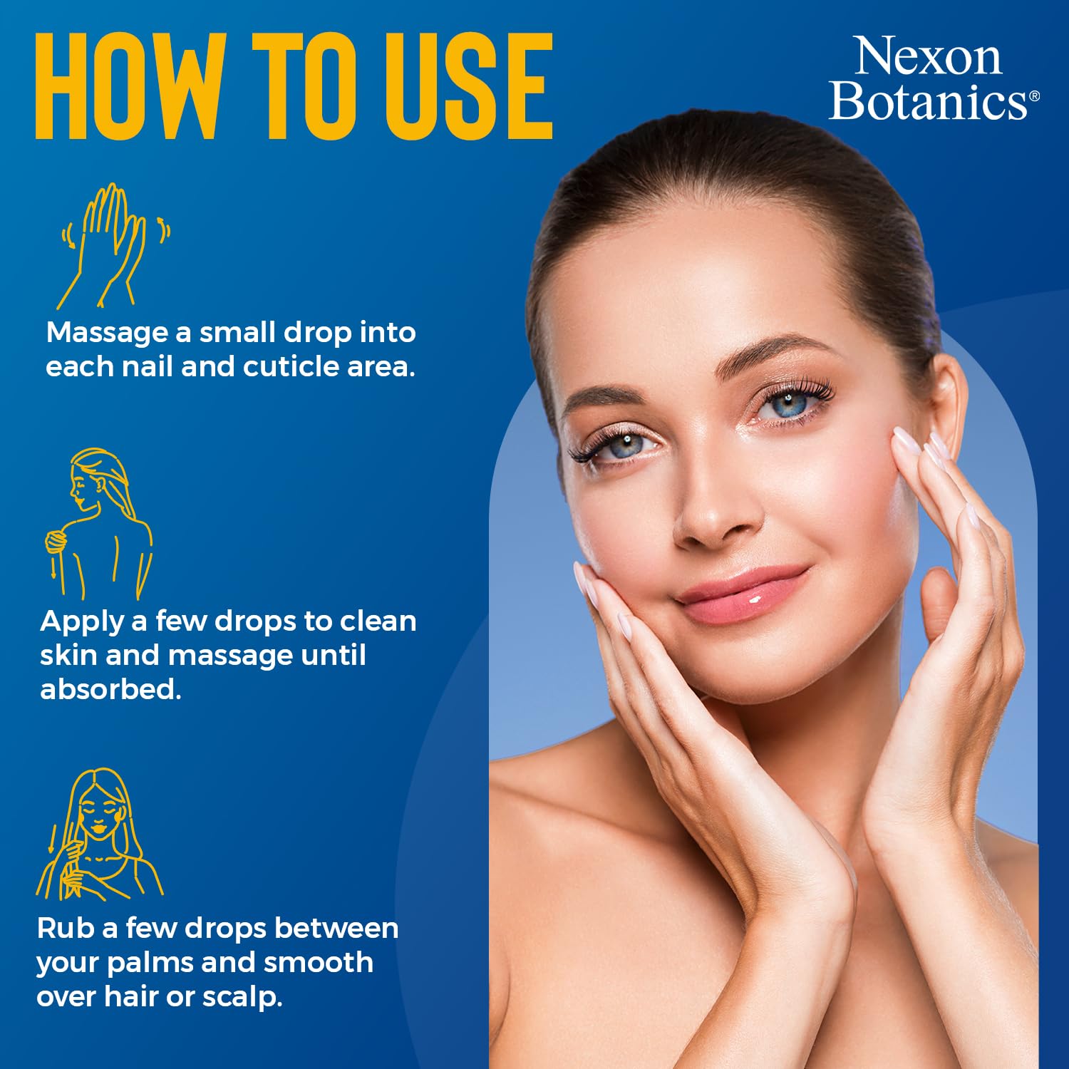 Nexon Botanics Aceite de Vitamina E para piel sensible sin fragancia.