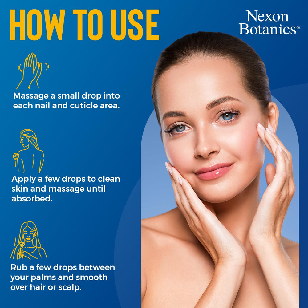 Nexon Botanics Aceite de Vitamina E para piel sensible sin fragancia.