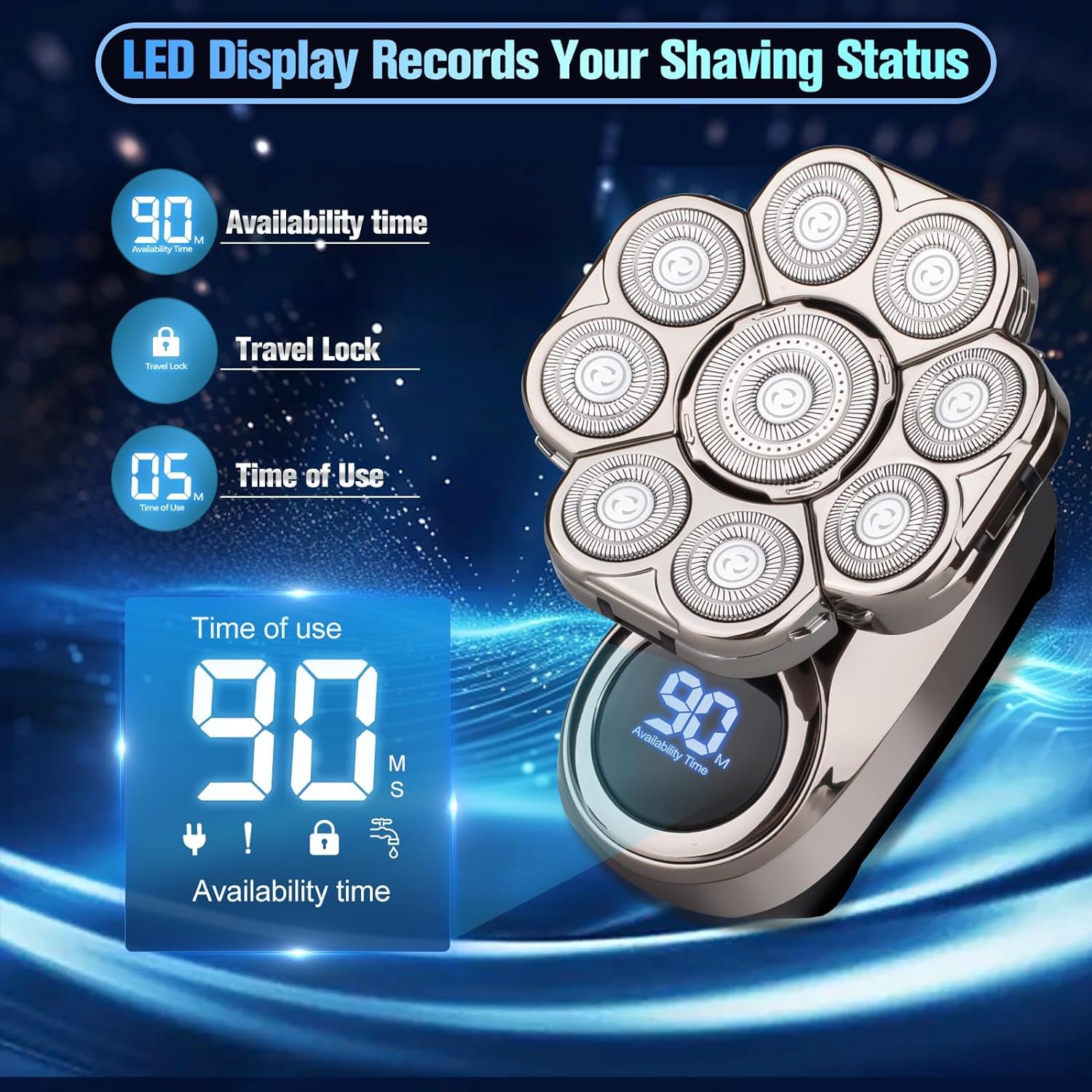 Next Beauty IPX7 waterproof shaver supports wet or dry shaving in the shower