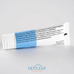 Next Leap Glow Serum ingredients label highlights Tranexamic Acid and Niacinamide.