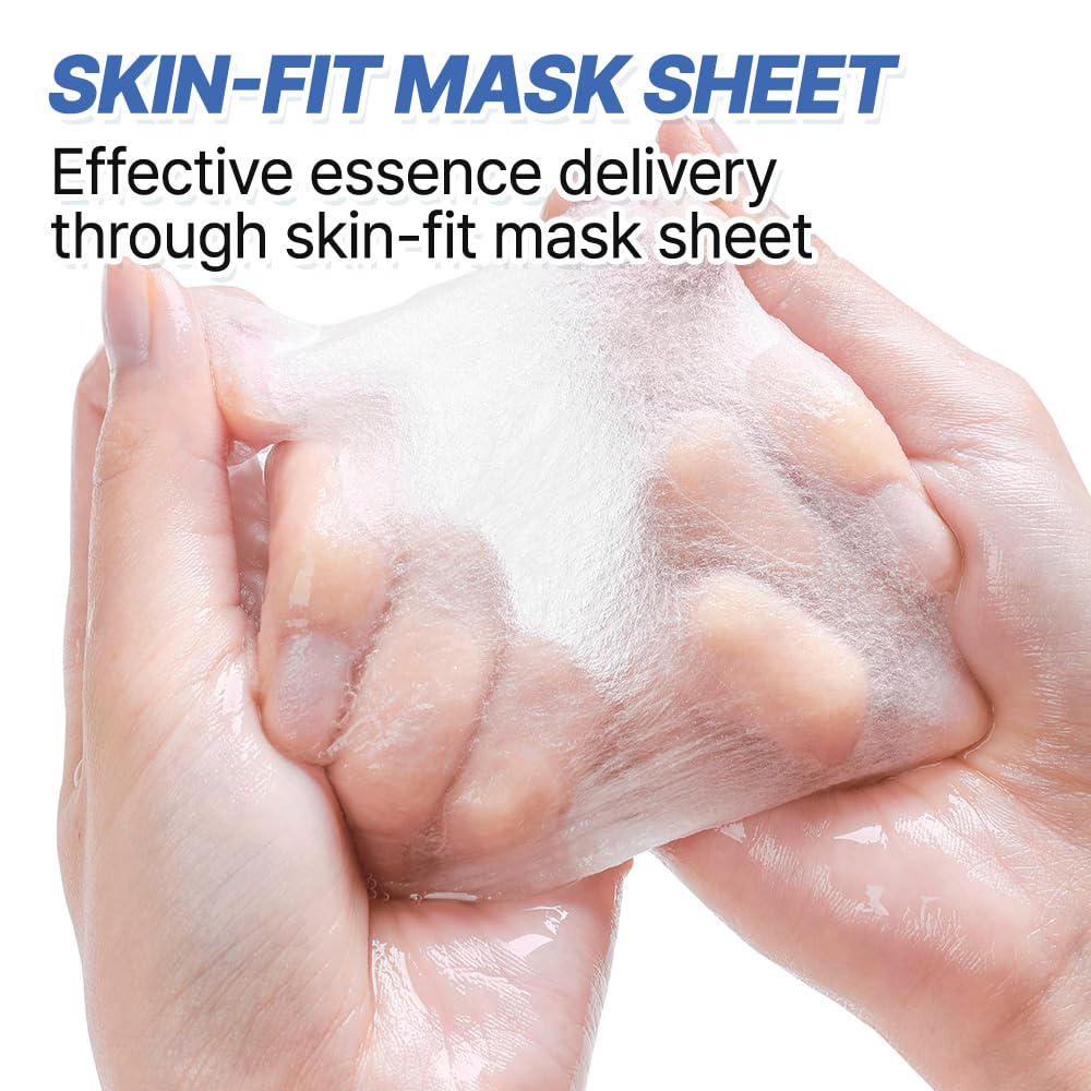 NEXTBEAU Collagen mask closeup emphasizing elasticity and resilience.