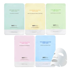 NEXTBEAU pack of 20 solution masks for versatile at-home skincare.