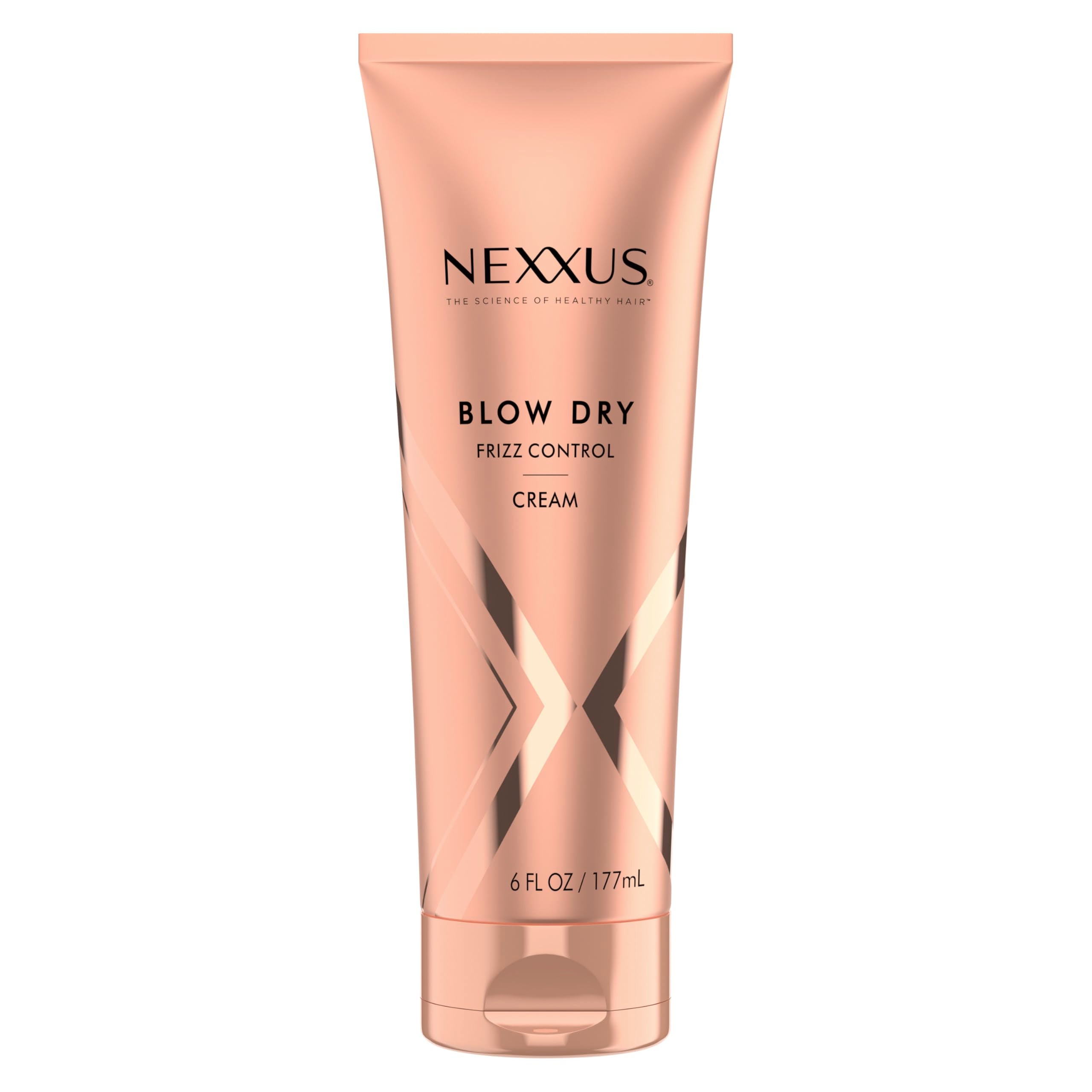 Nexxus Blow Dry Cream bottle front showing weightless frizz control and volume capability