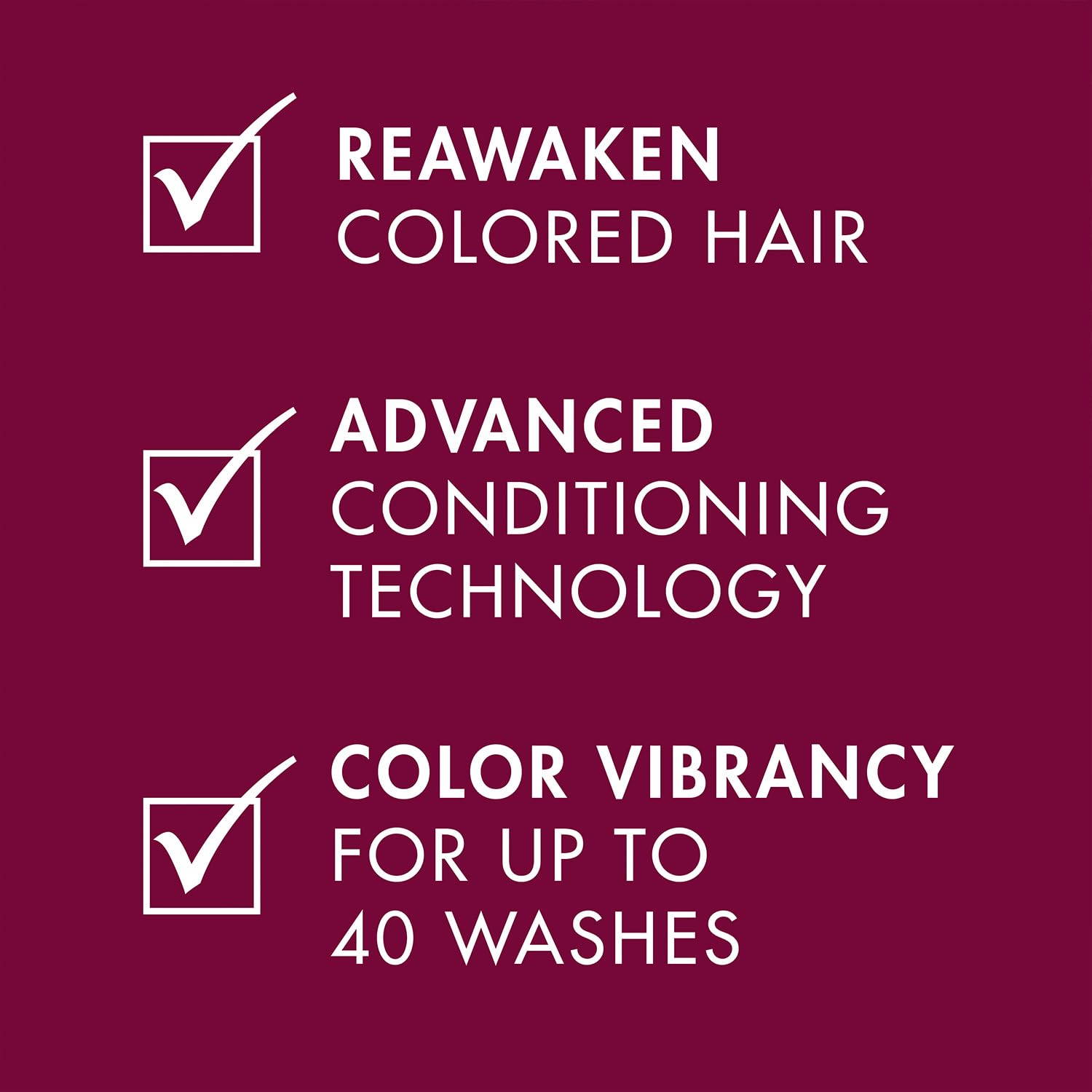 Nexxus Color Assure gloss on hair for shine.