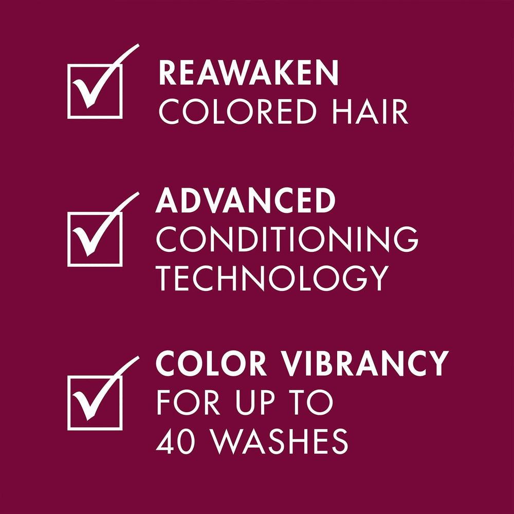 Nexxus Color Assure hair care setup demonstrates a complete color care routine for salon-like results.