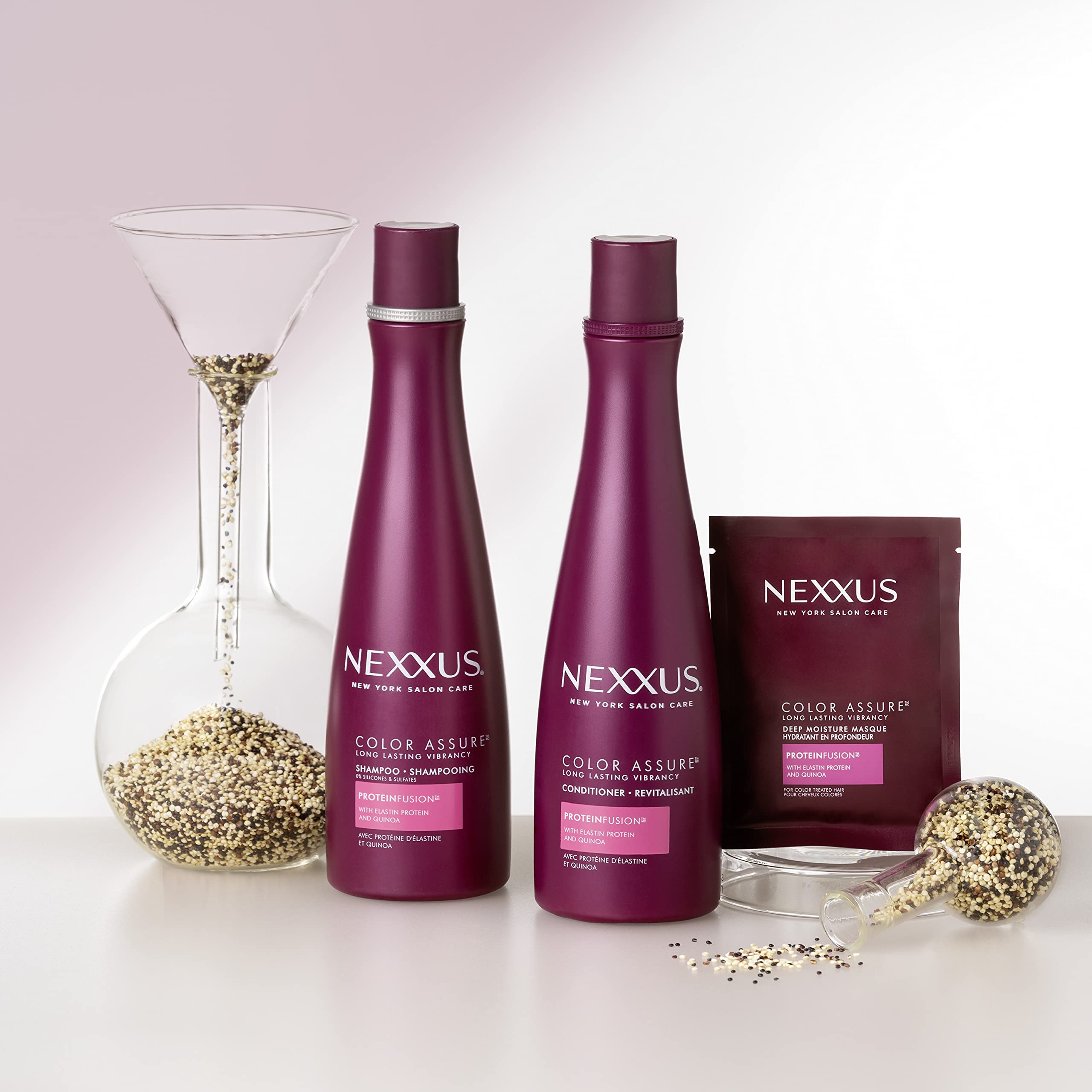 Nexxus Color Assure packaging box; premium color-care system box presentation.