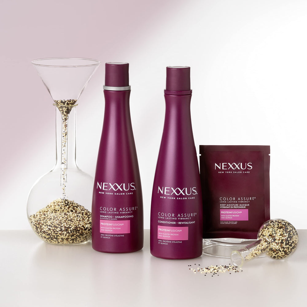 Nexxus Color Assure packaging box; premium color-care system box presentation.