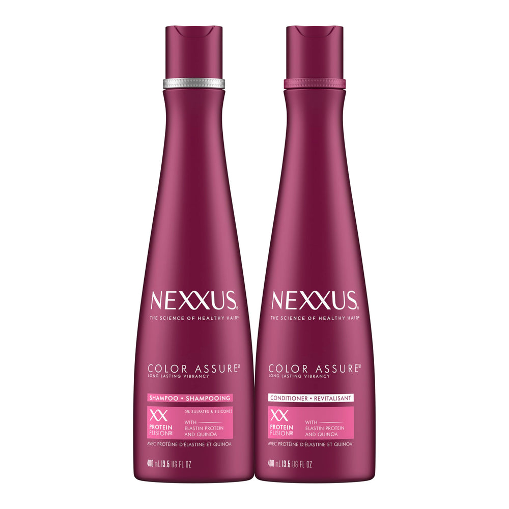 Nexxus Color Assure shampoo bottle; color protection for vibrant color up to 40 washes.