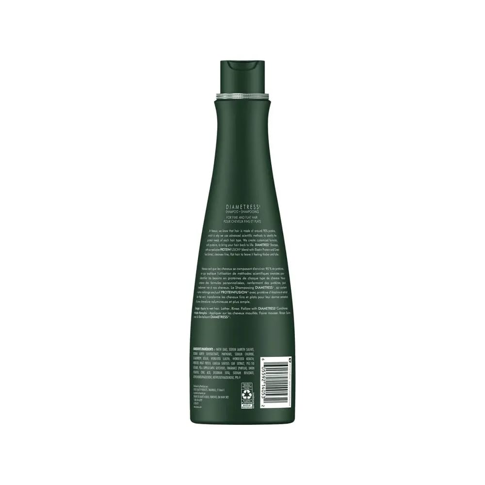 Nexxus Diamtress Volume Shampoo lather boosts hair body and movement with a rich foam