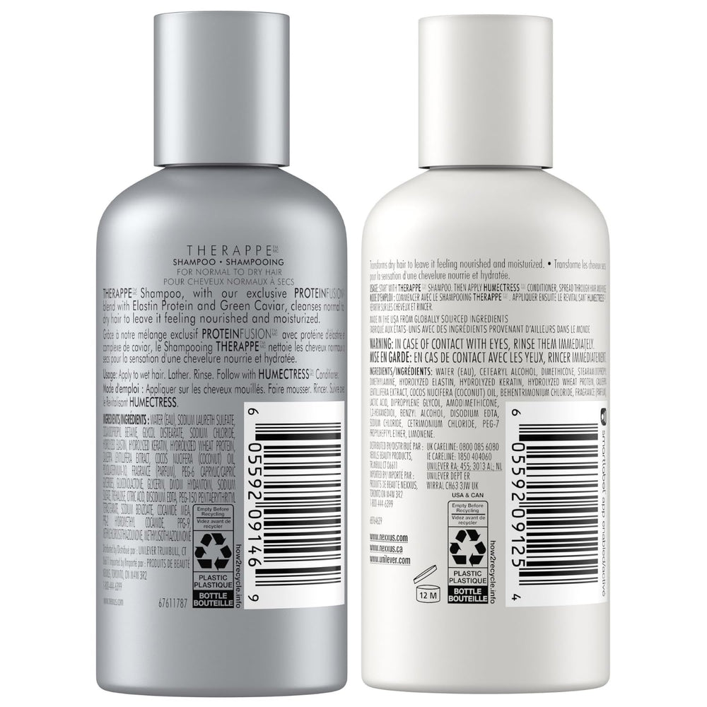 Nexxus Humectress travel-size conditioner tube emphasizes hydration and shine.