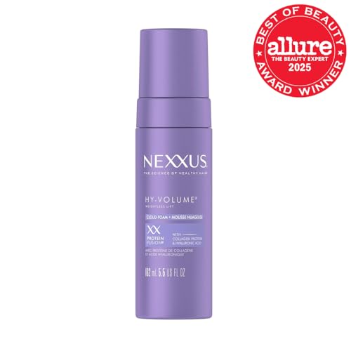 Nexxus HY-VOLUME Cloud Foam pump-top close-up for easy application
