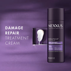 Nexxus Keraphix keratin-protein-black-rice blend bottle signaling nourishing repair