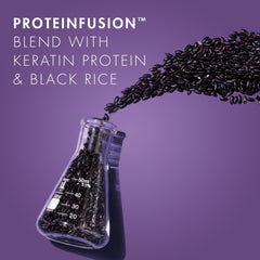 Nexxus Keraphix label close-up highlights Keratin Protein and PROTEINFUSION.