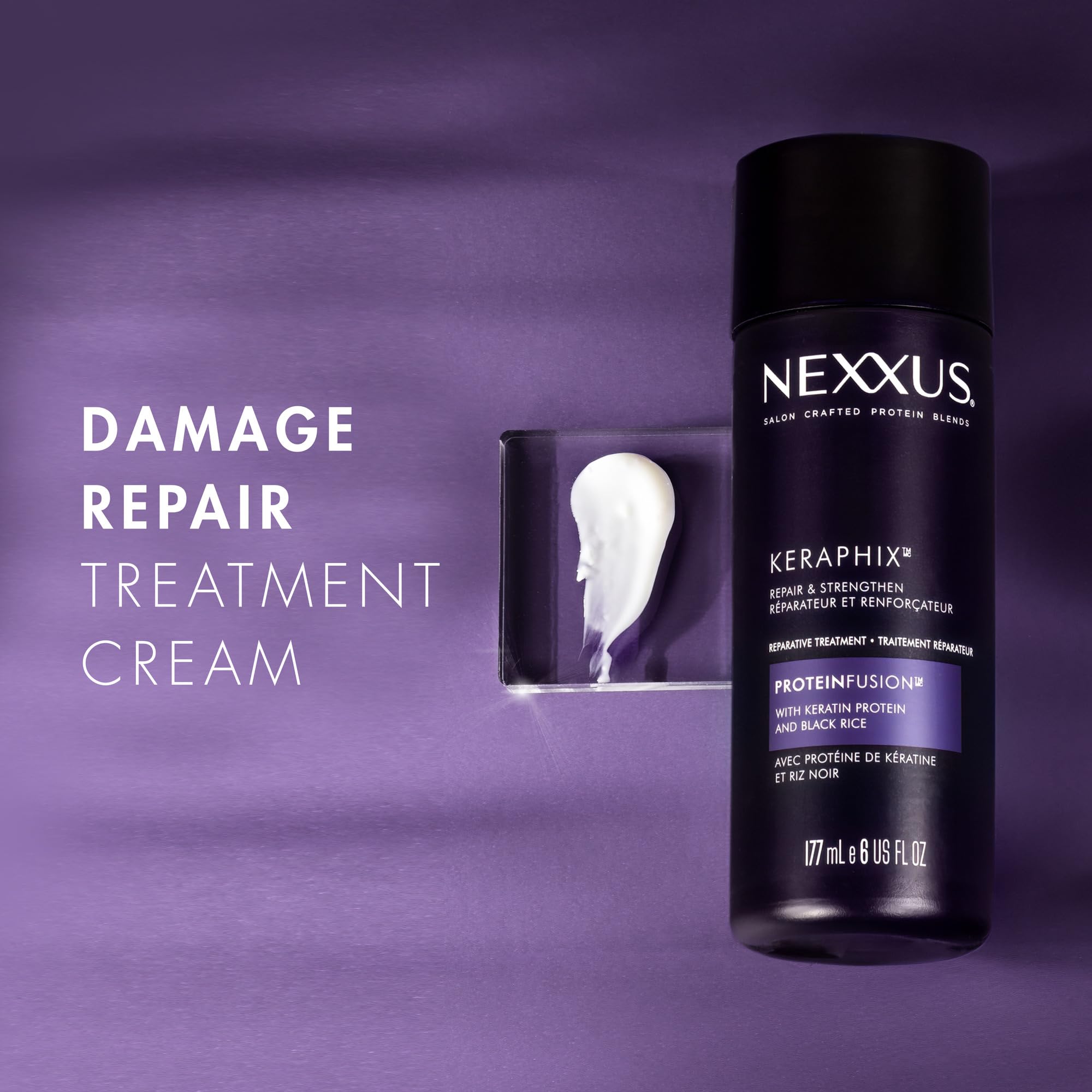 Nexxus Keraphix close-up of smooth strengthened hair after treatment