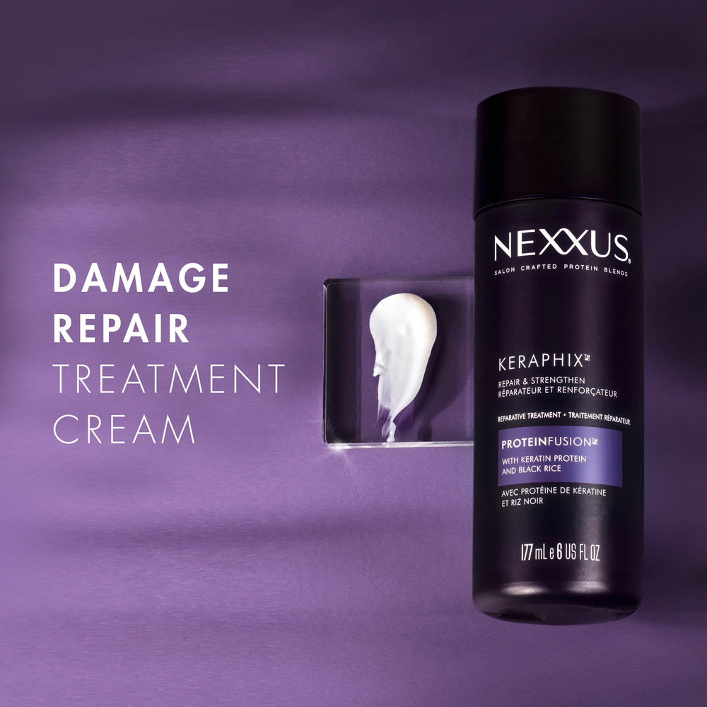 Nexxus Keraphix close-up of smooth strengthened hair after treatment