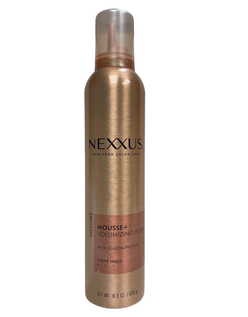 Nexxus Mousse Plus foam texture close-up showing whipped aerated mousse