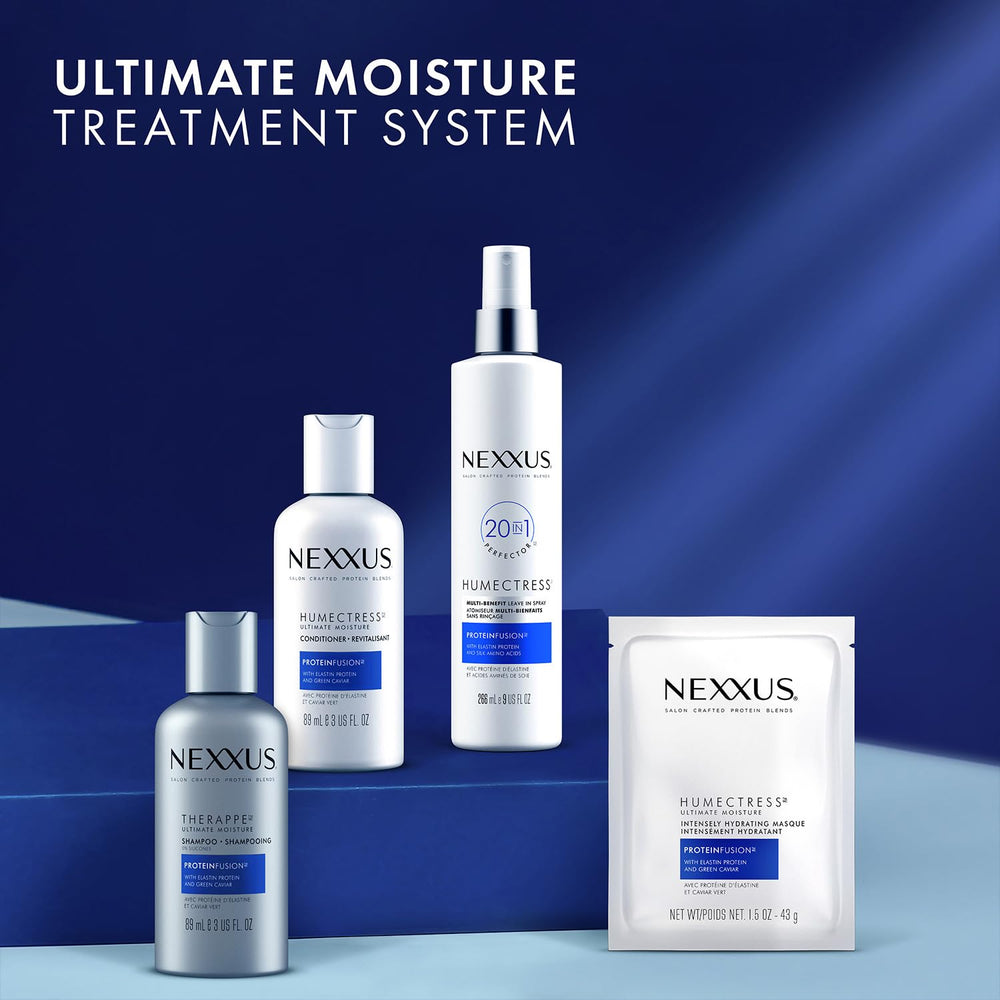 Nexxus bottles imply salon-quality results you can achieve at home.