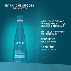NEXXUS Ultralight Smooth Shampoo jasmine flowers pattern for a refreshing scent.