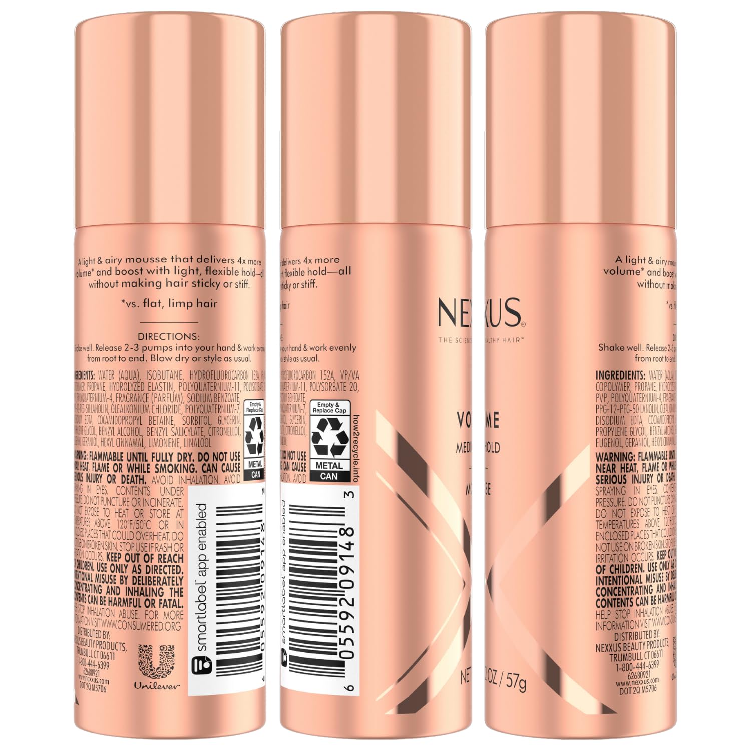 Nexxus Volume Mousse application scene for easy root lift and movement.