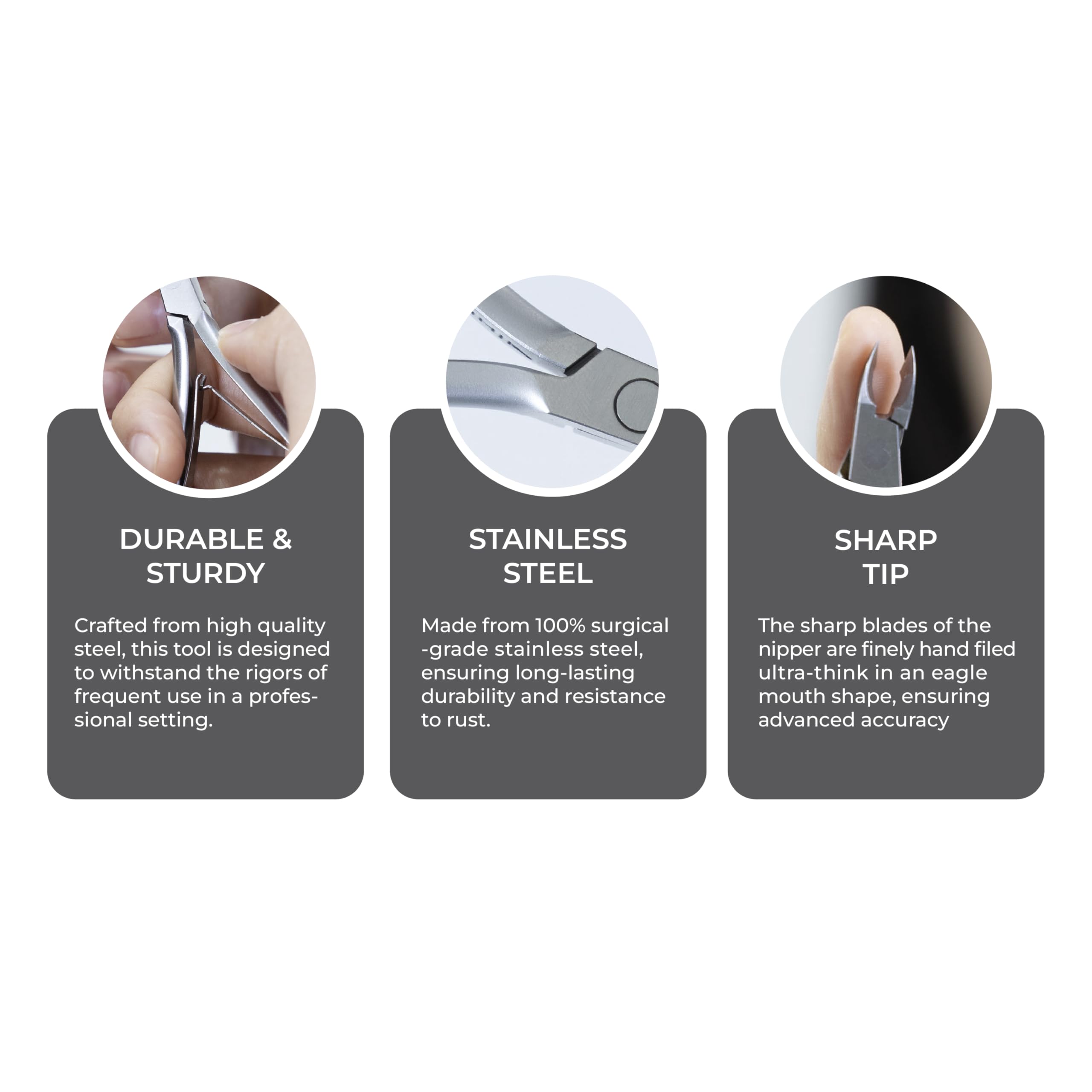 Nghia cuticle nipper D-03 JAW 16 lap joint reduces hand fatigue.