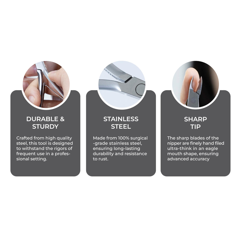 Nghia cuticle nipper D-03 JAW 16 lap joint reduces hand fatigue.