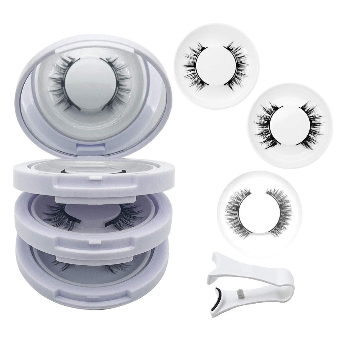 NGWDBA Hunnyfit magnetic lashes packaging highlights eco-friendly, reusable design for daily wear.