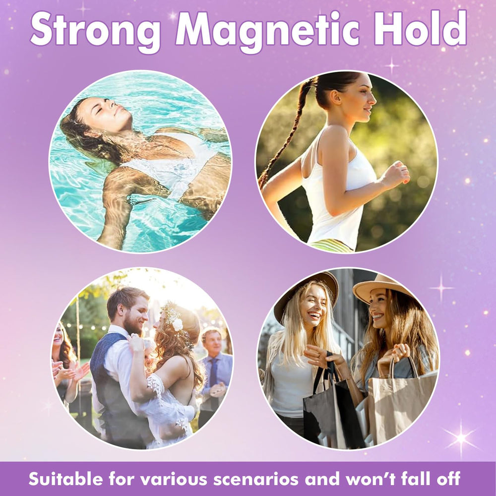 NGWDBA Hunnyfit magnetic lashes without glue illustrate secure fit and comfortable wear.