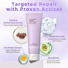NIAWIT crepey skin arm application demonstrates targeted smoothing for arms.