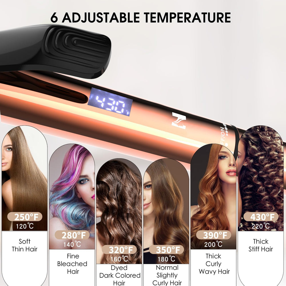 Nicebay Curling Iron LED display enables precise temperature control.