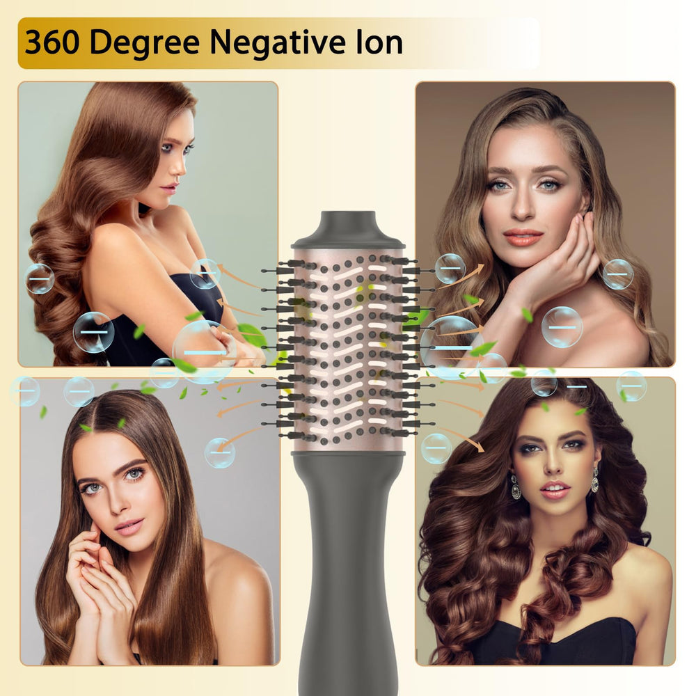Nicebay hair dryer brush cold air mode provides quick cooling to set styles