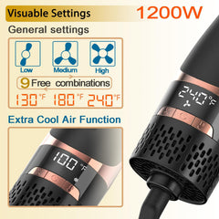 Nicebay hair dryer brush oval ceramic barrel ensures even heat for smooth results