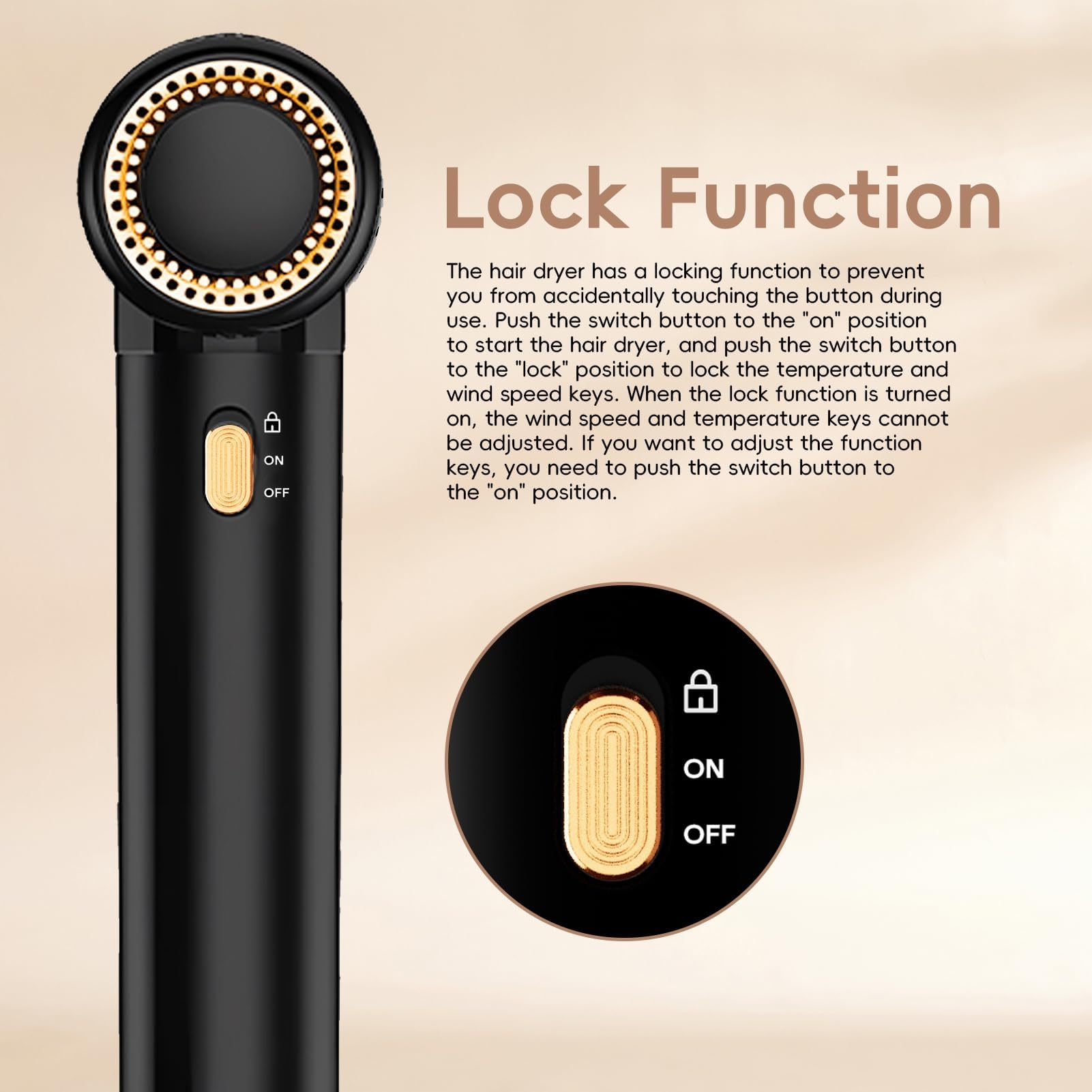 Nicebay lock function image shows secure control during use.