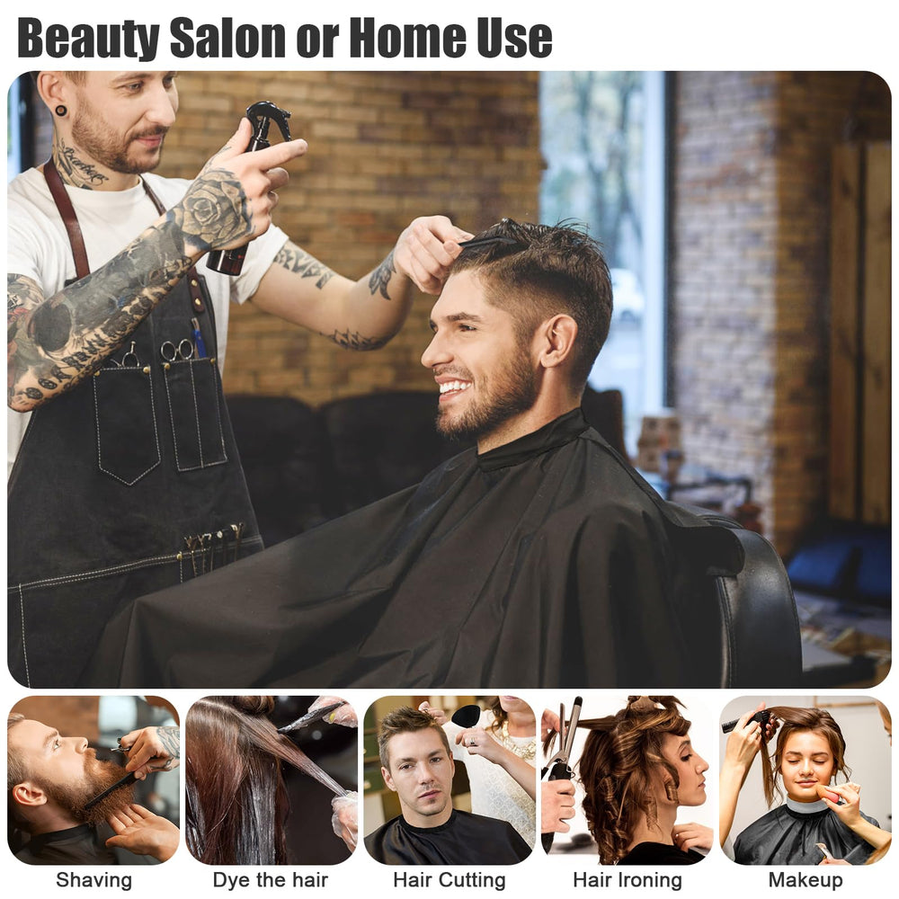 NICEMOVIC barber cape with snap closure stays secure