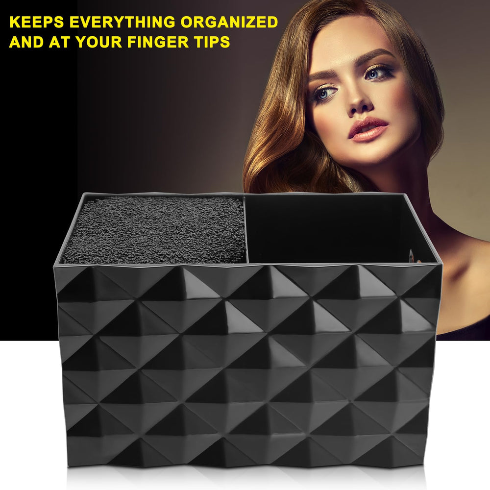 NICEMOVIC Barber Scissors Holder Box removable bristles enable quick cleaning and hygiene