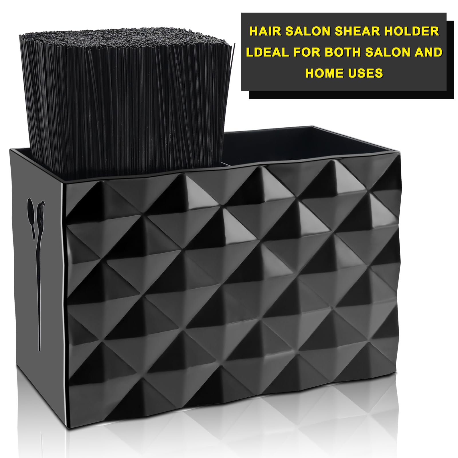 NICEMOVIC Barber Scissors Holder Box dimensions highlight space-saving size of 6.1 by 3.2 by 4.1 inches