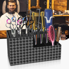 NICEMOVIC Barber Scissors Holder Box interior 9-hole compartment neatly houses scissors and combs