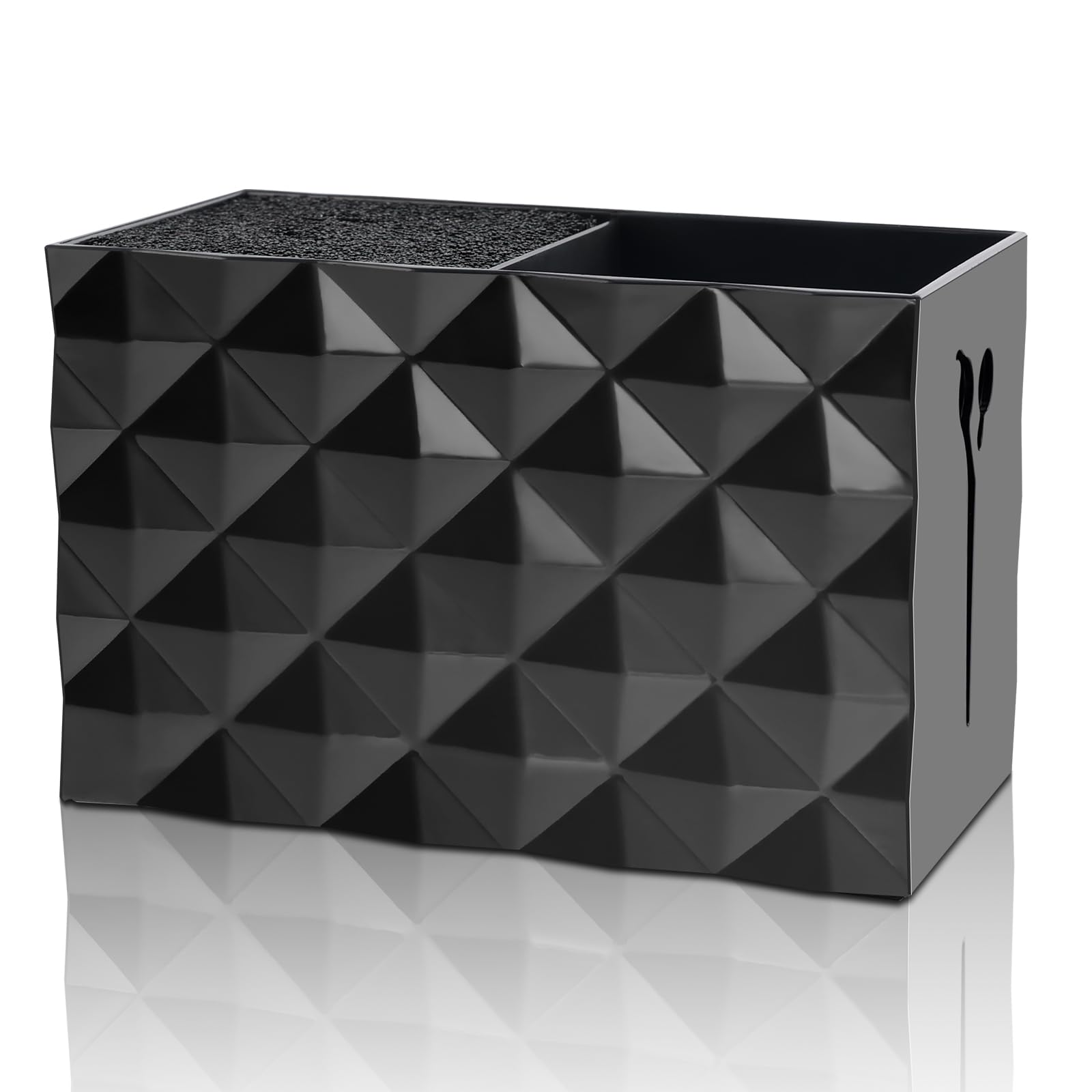 NICEMOVIC Barber Scissors Holder Box lifestyle image in a clean salon setup for professional organization