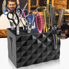 NICEMOVIC Barber Scissors Holder Box top view shows compact footprint for small salons