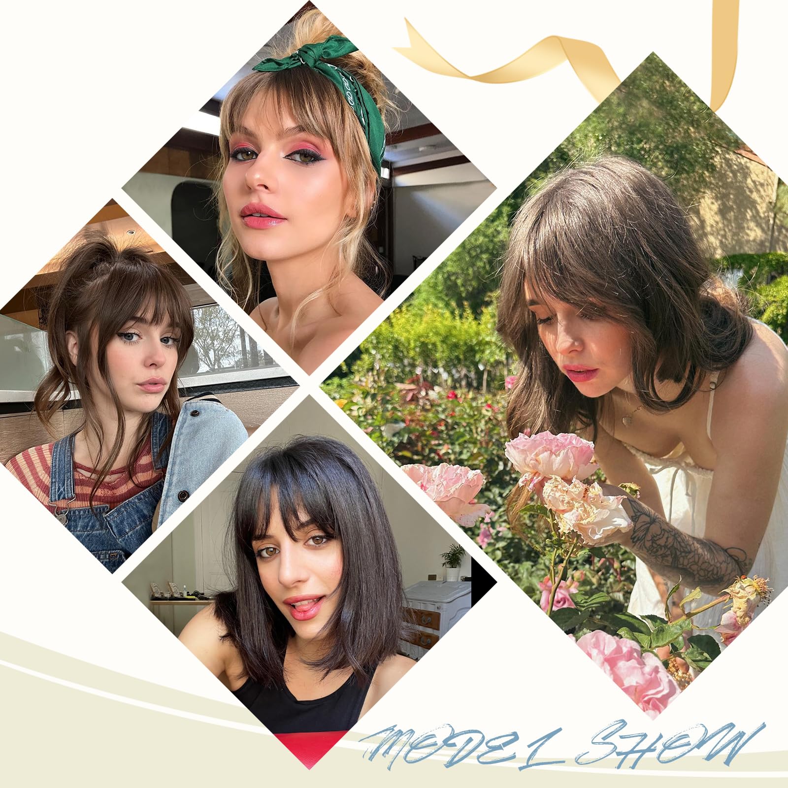 Niceone Hair clip-in bangs daily use and Halloween-ready versatility
