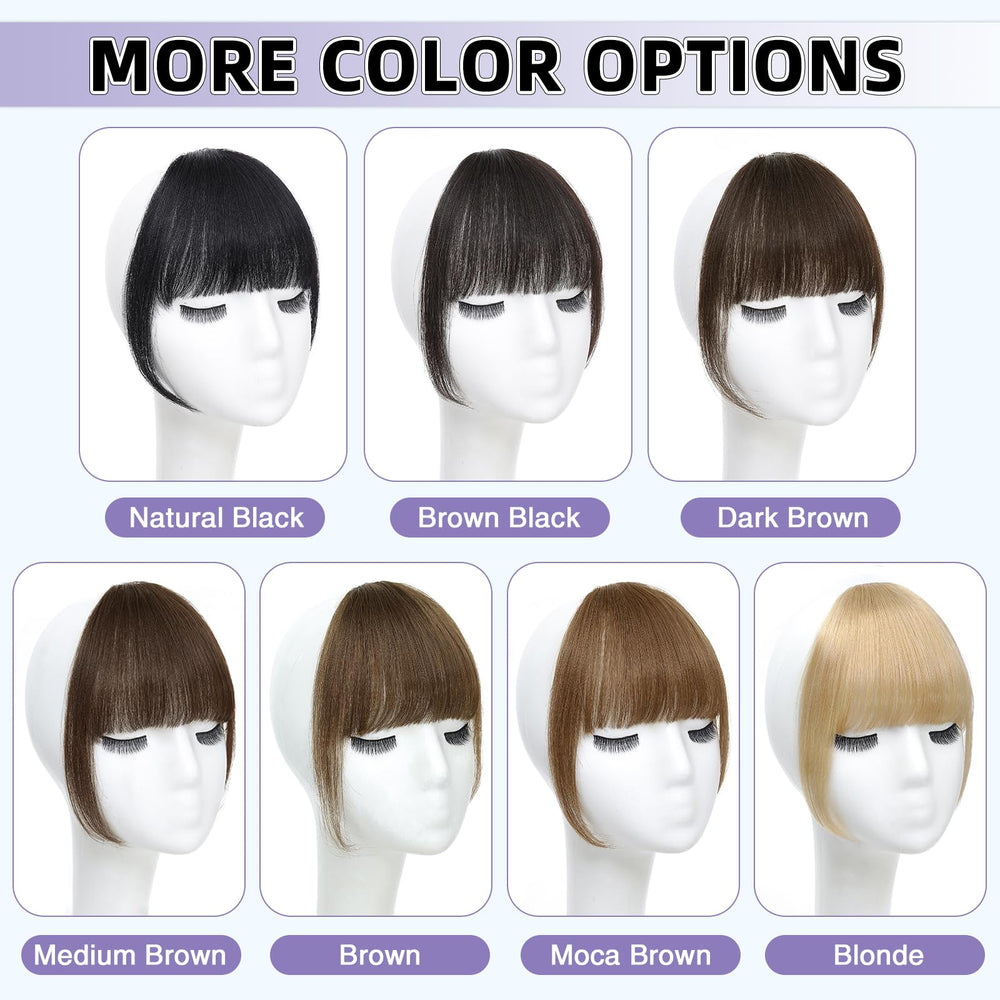 Niceone Hair Wispy Bangs Clip-Ins heat-friendly styling for curl or straight