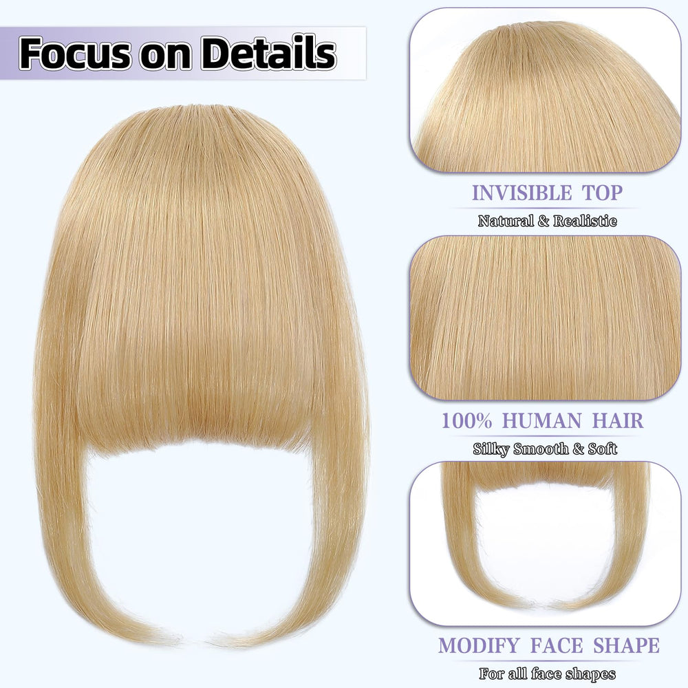 Niceone Hair Wispy Bangs natural-look layered fringe for soft volume.
