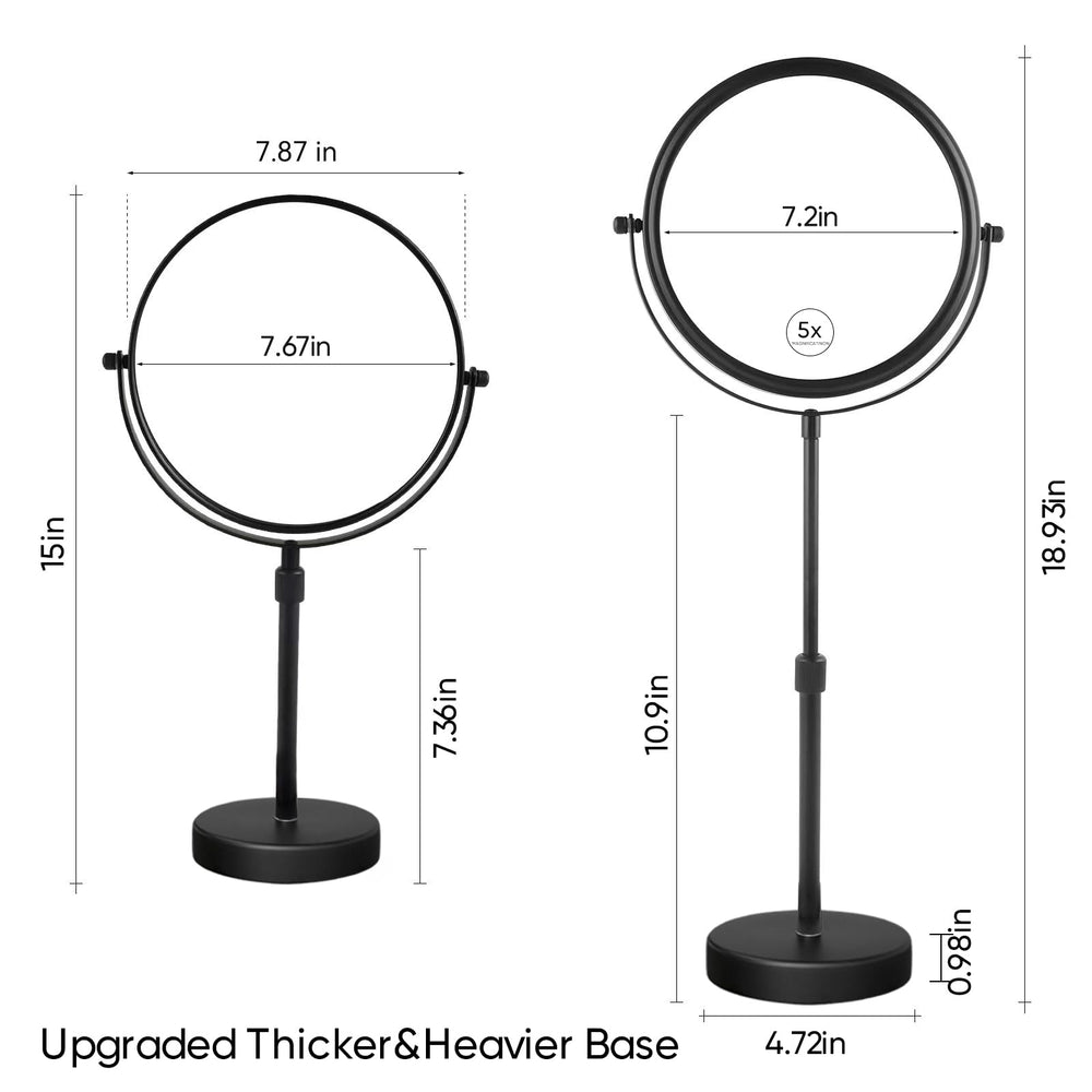 Nicesail 5x magnified side helps precise eye makeup without glasses.