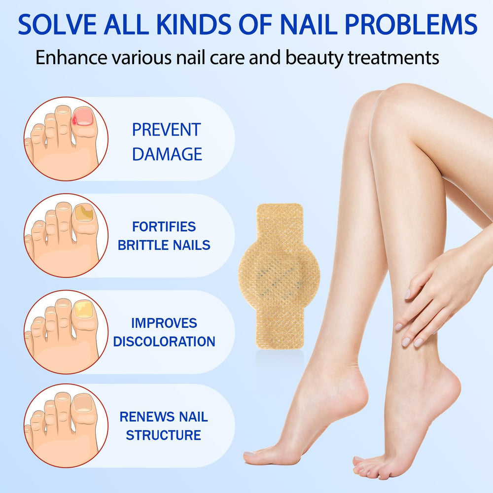 Nichalous Nail Patches in a nighttime setting ready for sleep-based repair.