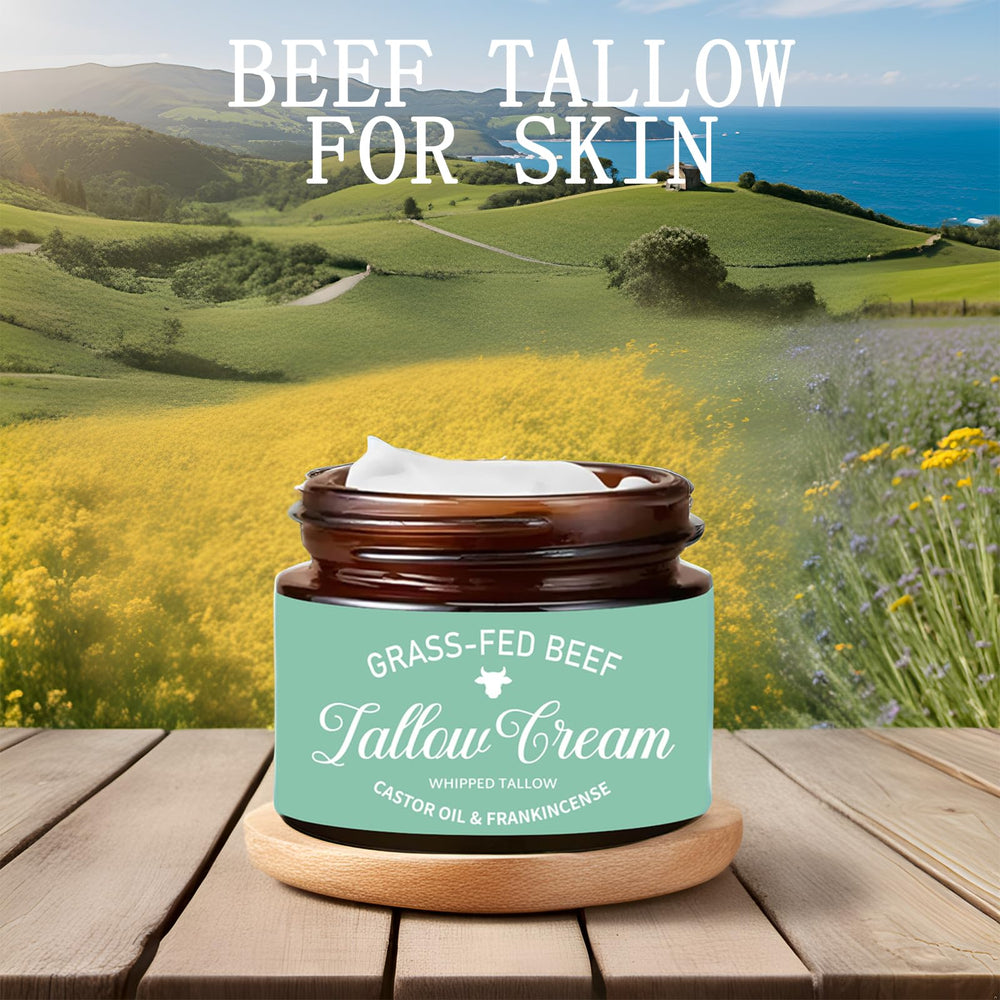 Nichalous whipped tallow cream packaging photo highlights eco-friendly jar.