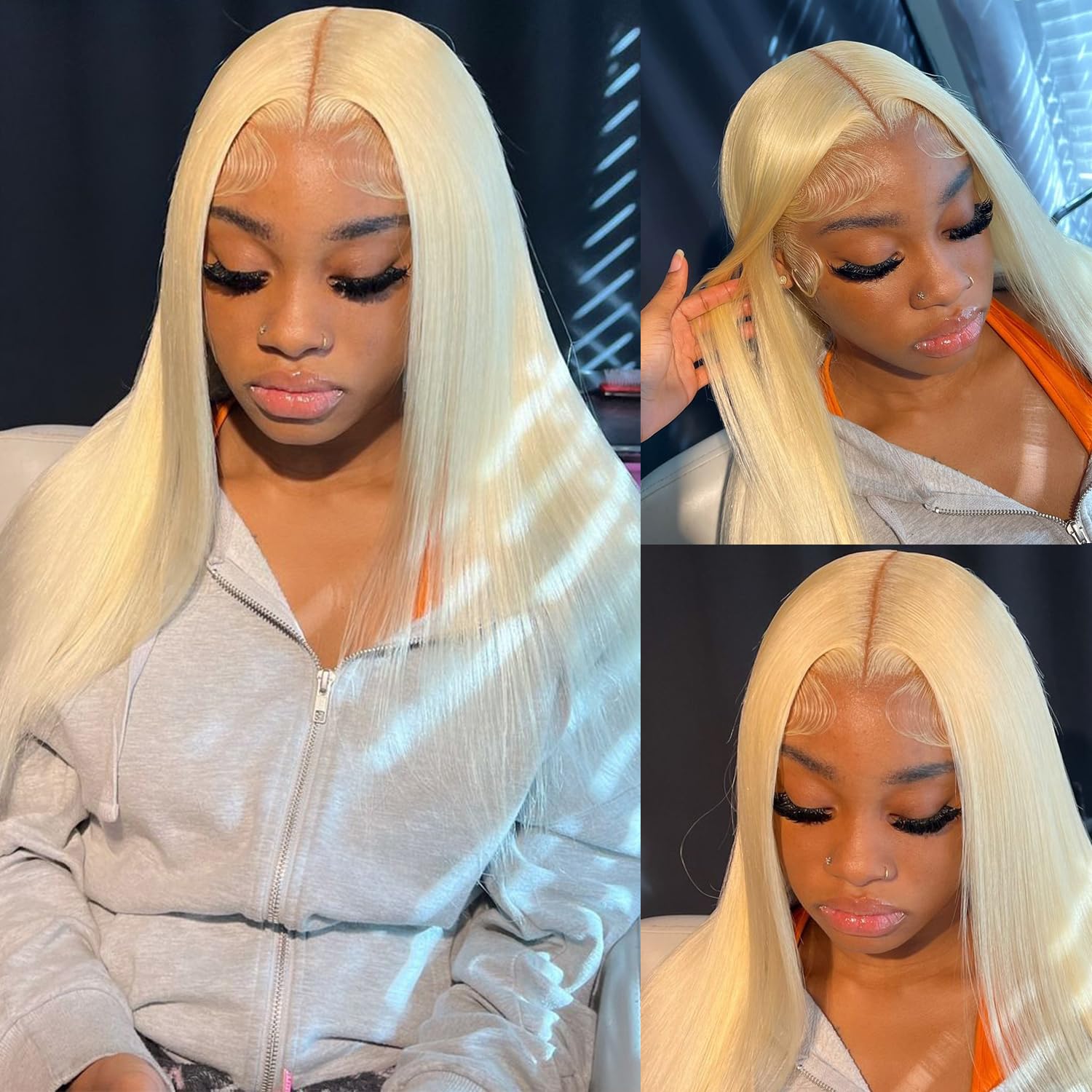 NICILK wig with glueless straps adjustable fit for secure wear on multiple head sizes.