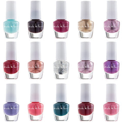Nicole Miller mini nail polish set glossy finish for luminous nails.