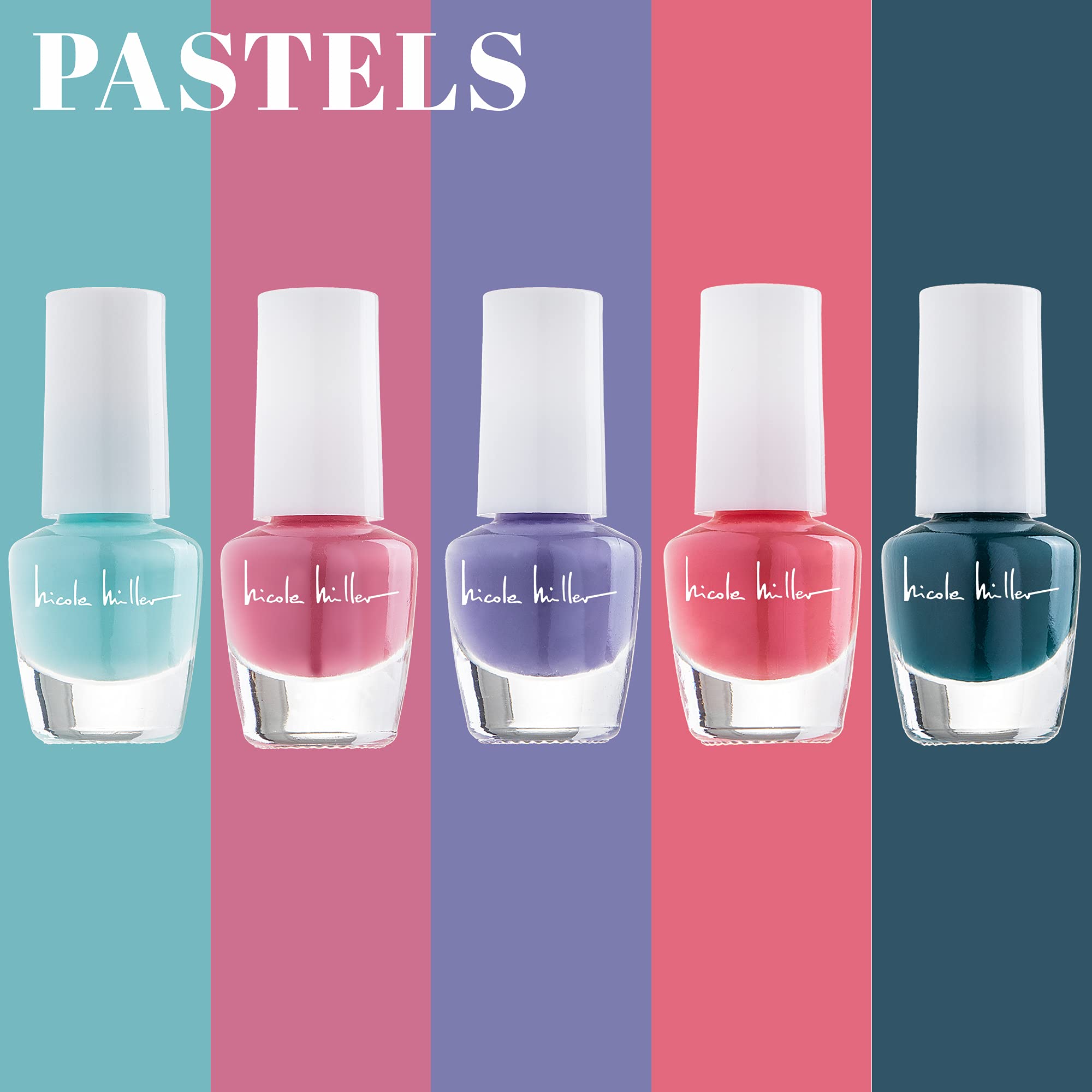 Nicole Miller mini nail polish set metallics for festive shimmer.