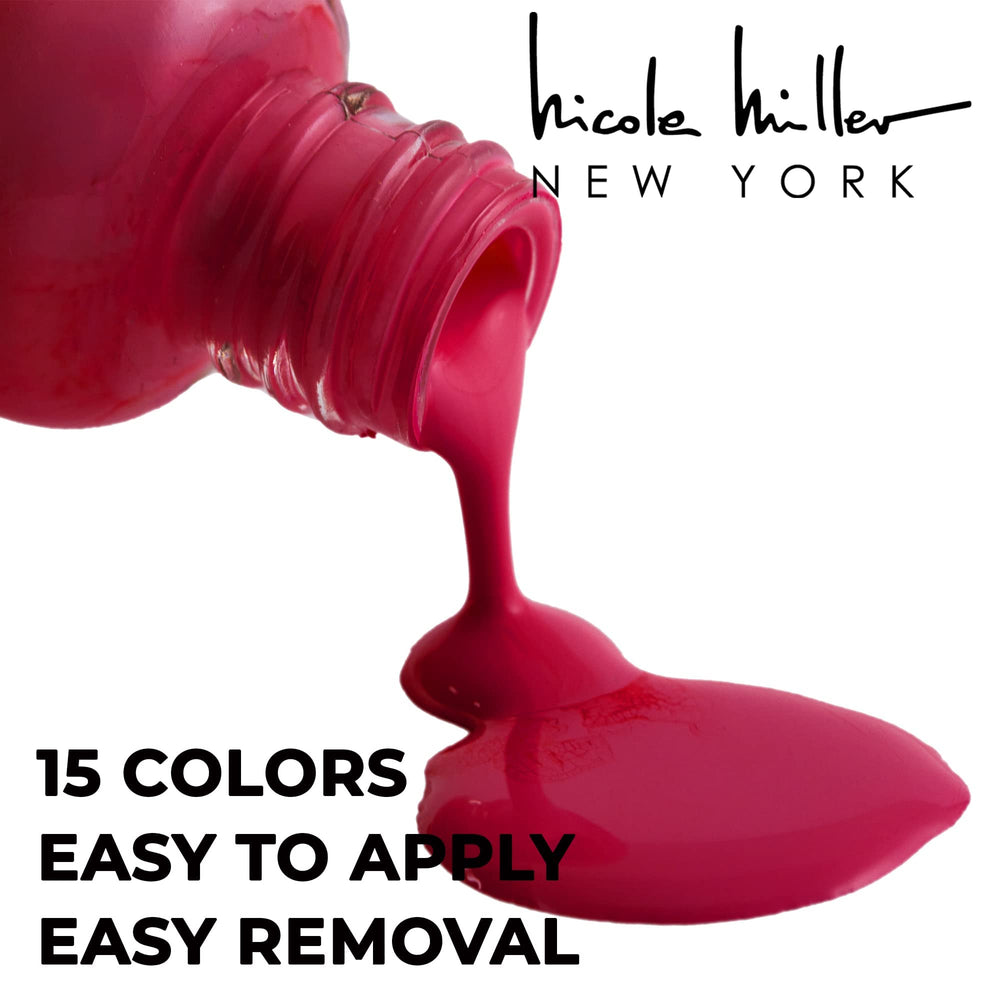 Nicole Miller New York mini nail polish set compact bottles for on-the-go touch-ups.