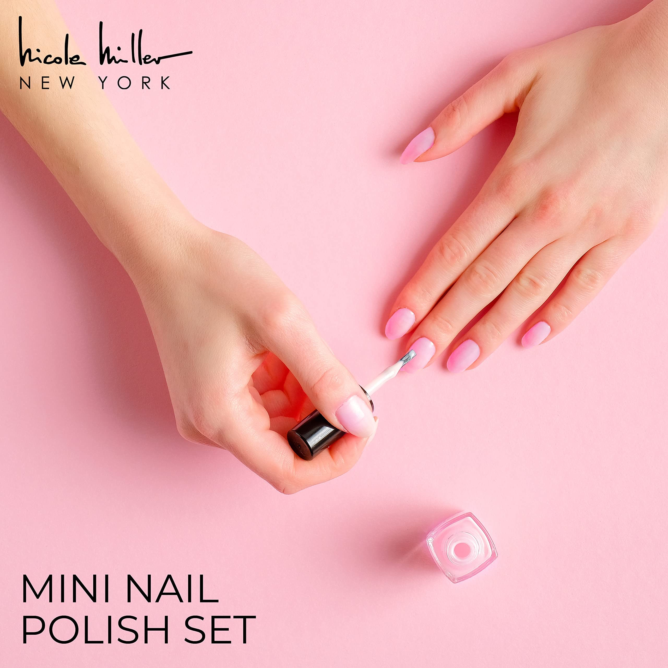 Nicole Miller New York mini nail polish set bold purples and reds for party-ready nails.