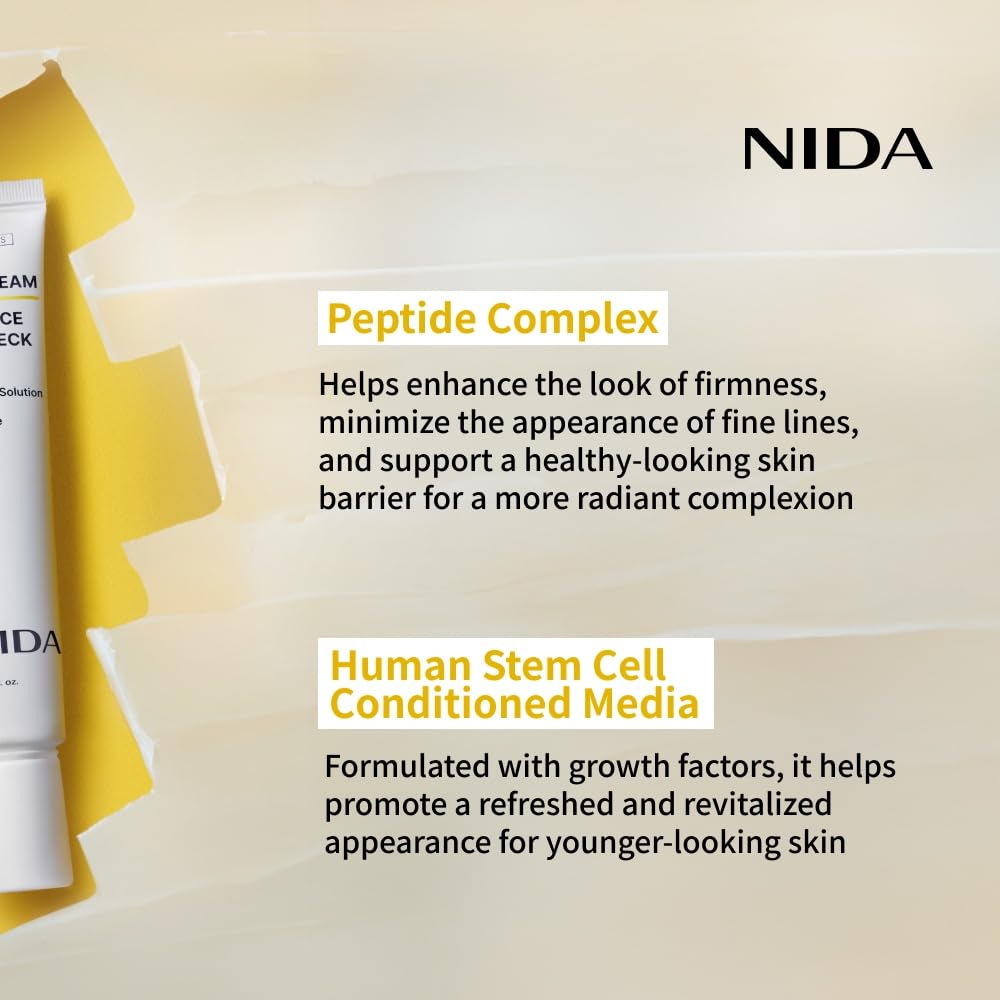 NIDA Revive Eye Cream label detail notes probiotic and retinal ingredients for care.